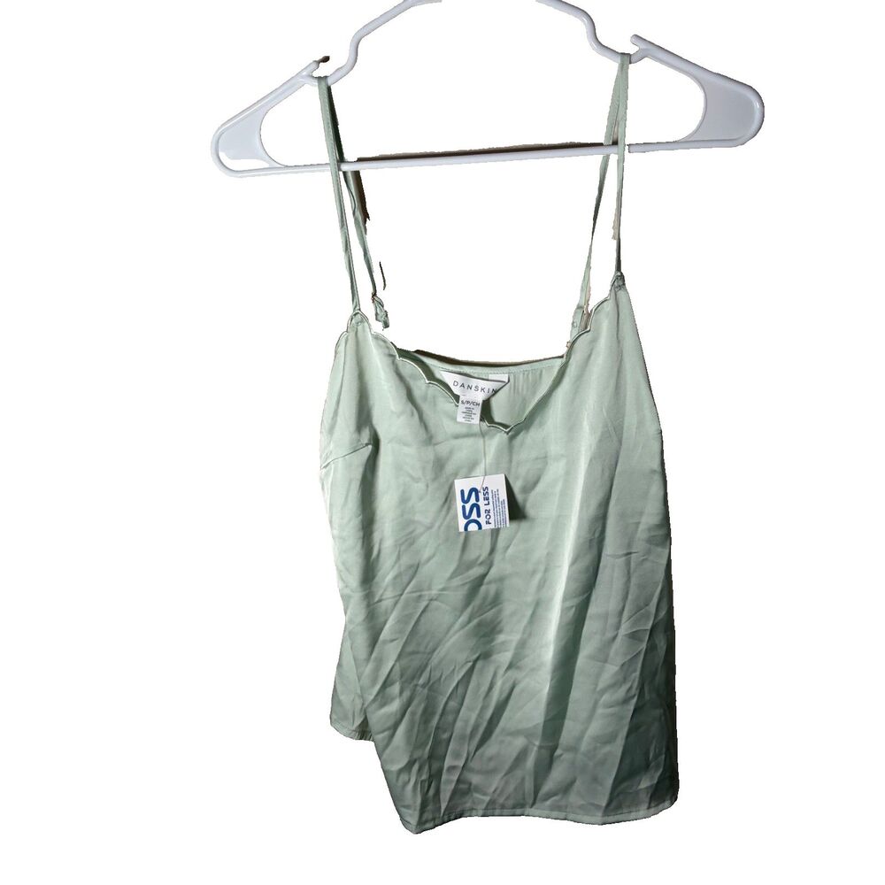 Danskin Cami Sleeveless Women's Small Mint Cropped Pajama Top Shirt Lounge